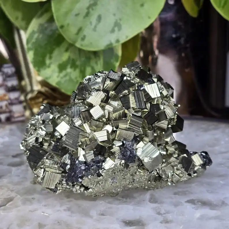 10-200 g, 1 Stück, natürlicher Pyrit-Rohstein der Güteklasse AAAA+ – Bild 5