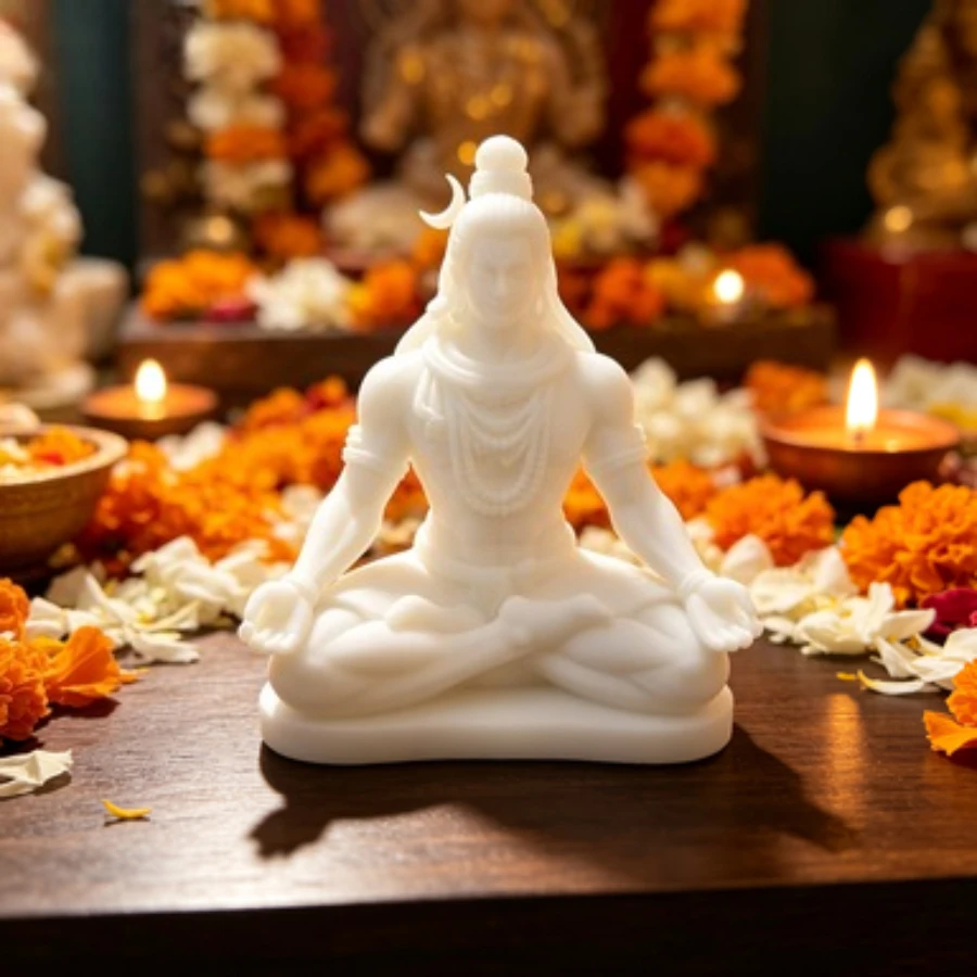 Hindu-Gott Shiva-Statue in Meditationspose, PLA-Figur, Yoga-Raum – Bild 5