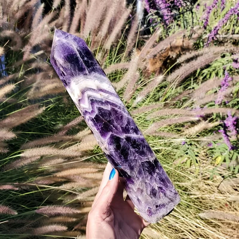 Natürlicher Amethyst-Spitzen-Turm, reine und geruchsneutrale Heimdekoration, perfektes Geschenk aus