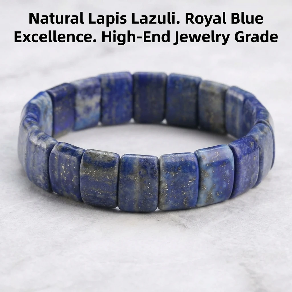 Naturstein Lapislazuli Achat Türkis Obsidian Rechteckige Fliesenperlen – Bild 2