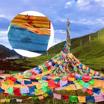 Heilige Kunst tibetische Gebetsfahnen tibetisch-buddhistische Gebetsfahnen Tibet-Stil dekorative (20 Stück)