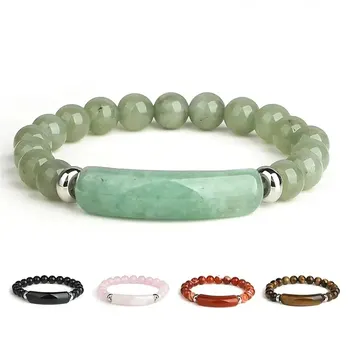 Armband aus Natursteinperlen, handgefertigter dekorativer Schmuck, Yoga- und Meditations-Thema, Accessoires