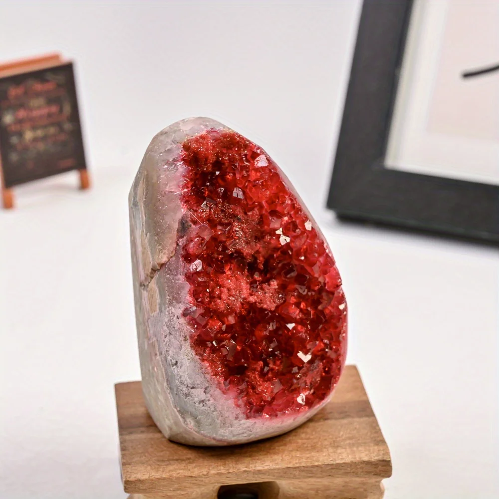 Klassischer Roter Amethyst-Geode-Cluster - Perfekt für Heim – Bild 5