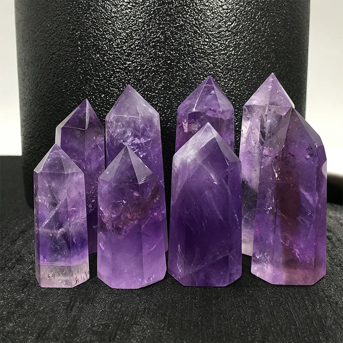 JH56 Amethyst-Spitzstab Kristallstein-Handwerk Amethyst Sechseckige – Bild 3
