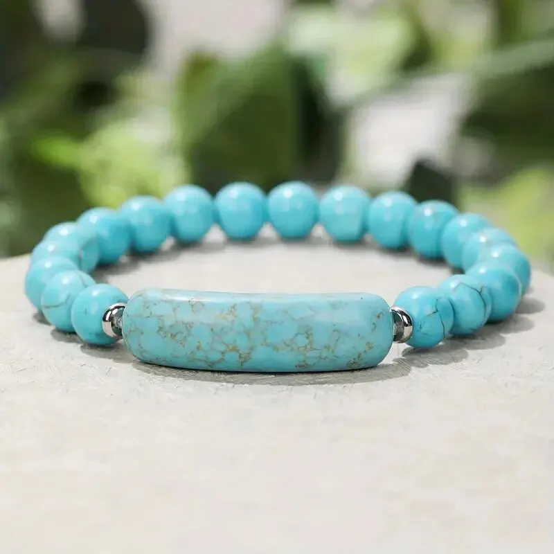 Armband aus Natursteinperlen, handgefertigter dekorativer Schmuck, Yoga- und Meditations-Thema, Accessoires