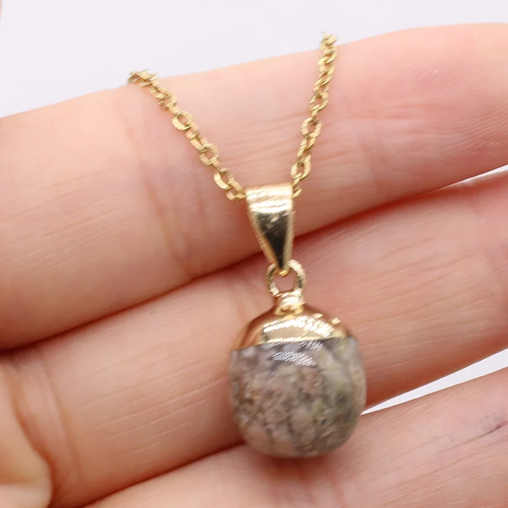 Naturstein Lapis Lazuli Adzuki Bohnenförmiger Halbedelstein Anhänger – Bild 3