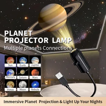 USB Projektor Licht Halloween Mond Lampe Weihnachten Urlaub Nachtlicht Drehbare Szenen Projektor für Wand