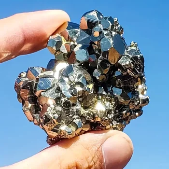 10-200 g, 1 Stück, natürlicher Pyrit-Rohstein der Güteklasse AAAA+, unregelmäßiger Chalkopyrit-Erz