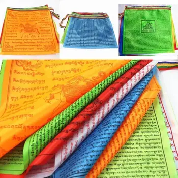 20 Blatt 5 m religiöse Flaggen tibetisch-buddhistische Lieferungen Farbdruck Gebetsflagge Tibet Banner