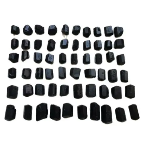 Kleine, natürliche, schwarze Turmalin-Kristalle, unbearbeitete Steine, Mineralienproben, 40-50 g (60 Stück)
