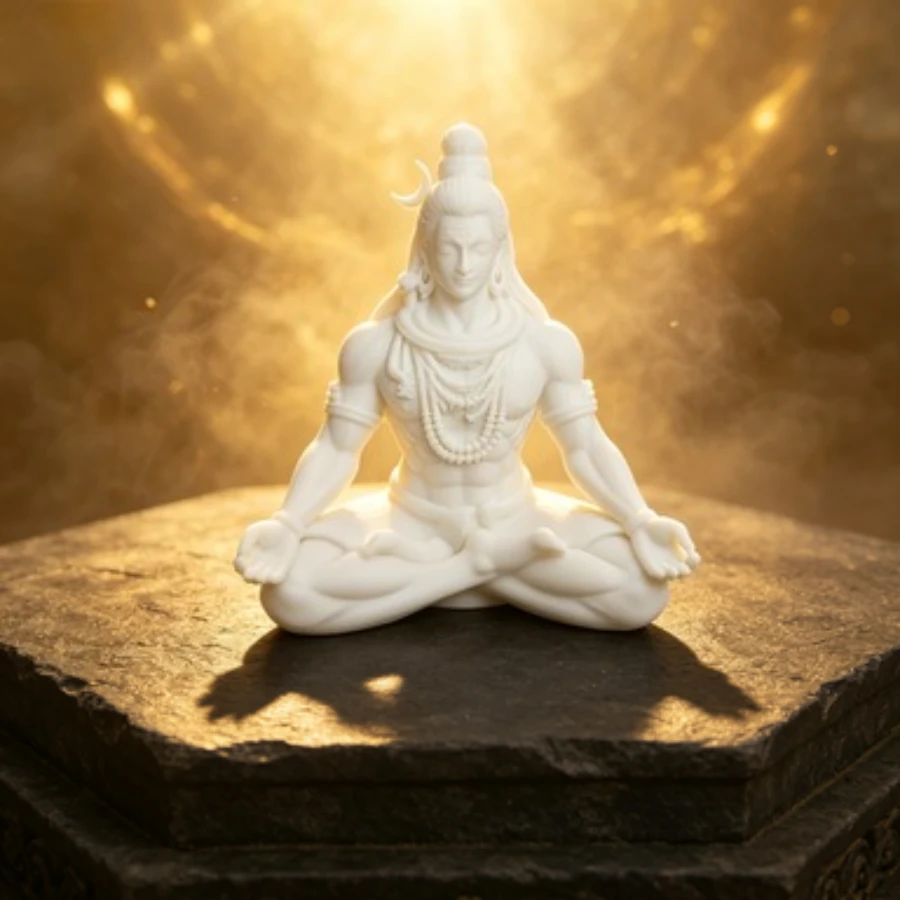 Hindu-Gott Shiva-Statue in Meditationspose, PLA-Figur, Yoga-Raum – Bild 4