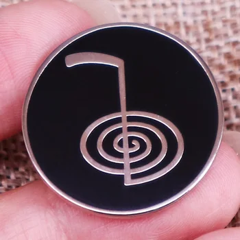 Cho Ku Rei Energie Festigkeit Reiki Symbol Emaille Pin Abzeichen Brosche Rucksack Dekoration Schmuck