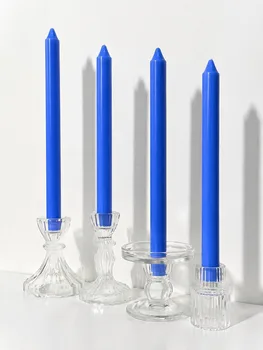 Set blauer Duftkerzen, kein schwarzer Rauch, aus Sojawachs, brennt bis zu 5 Stunden, geeignet für Hochzeiten