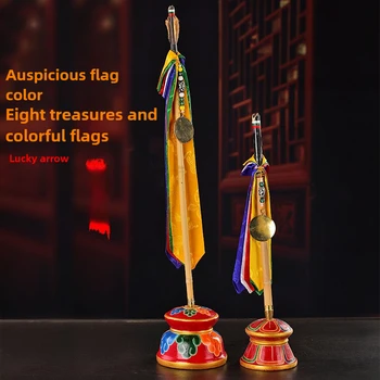 Nepal verheißungsvolle Gebetsflagge mit Pfeil, tibetisch-buddhistisches Fünf-Farben-Banner für Reichtum