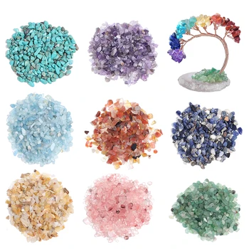 100 g Natursteine, gemischtes Kristallmaterial, Kristallkies, Steinsplitter, Erz, Mineralien, Reiki-Exemplar