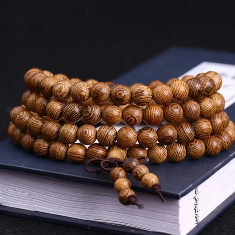 Natürliches Sandelholz-Armband für Männer, buddhistischer Buddha – Bild 3