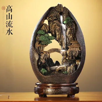 Meditations-Oud-Räucherkegel, große Größe, Berg-Wasserfall-Räuchergefäß, Rückfluss-Raumdekor (36 Stück)