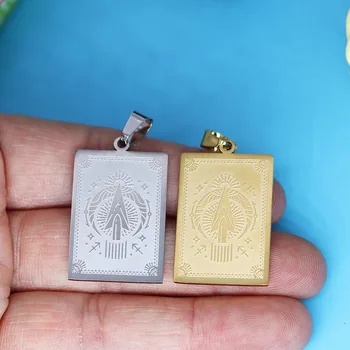 Edelstahl Quadrat Sternzeichen Anhänger Horoskop 12 Konstellationen Schütze Für Halskette Schmuck (2 Stück)