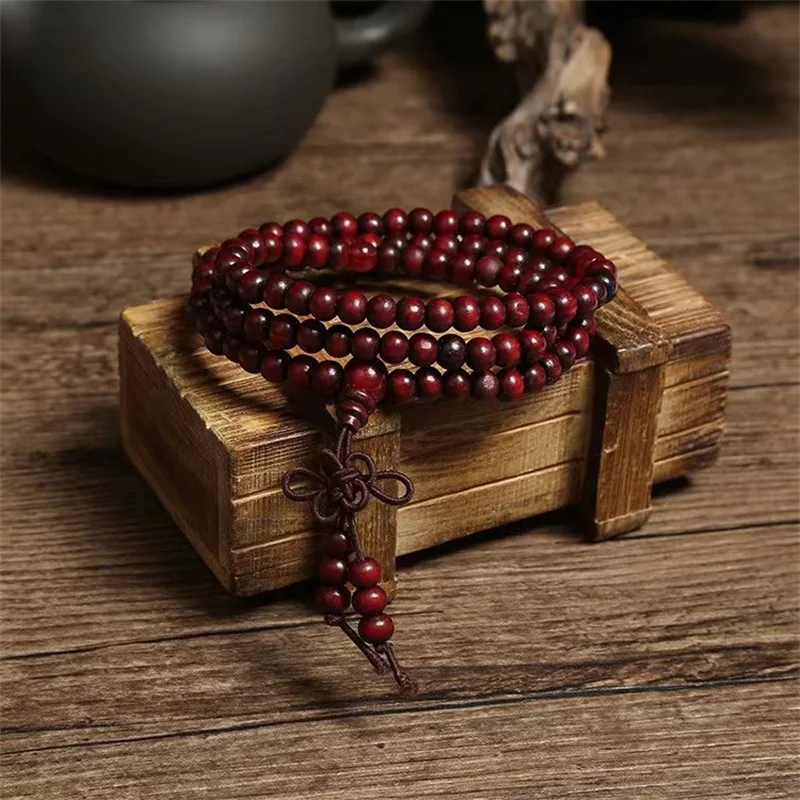 Natürliches chinesisches Sandelholz, 108 Gebetsperlen, Mala-Armband – Bild 5