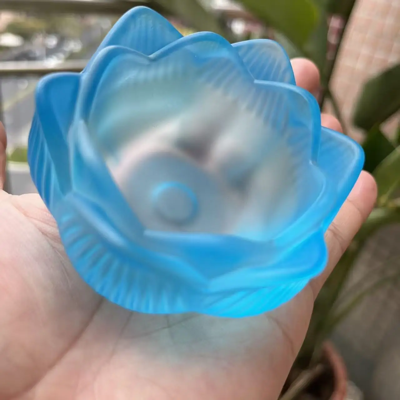 Glas-Lotus-Kerzenhalter für Buddhistischen Altar Hitzebeständiger – Bild 2