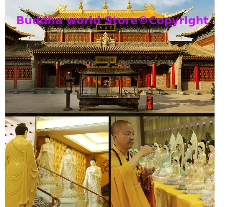 2025 Große asiatische erstklassige 24 Karat Vergoldung GUAN YIN Buddha – Bild 2