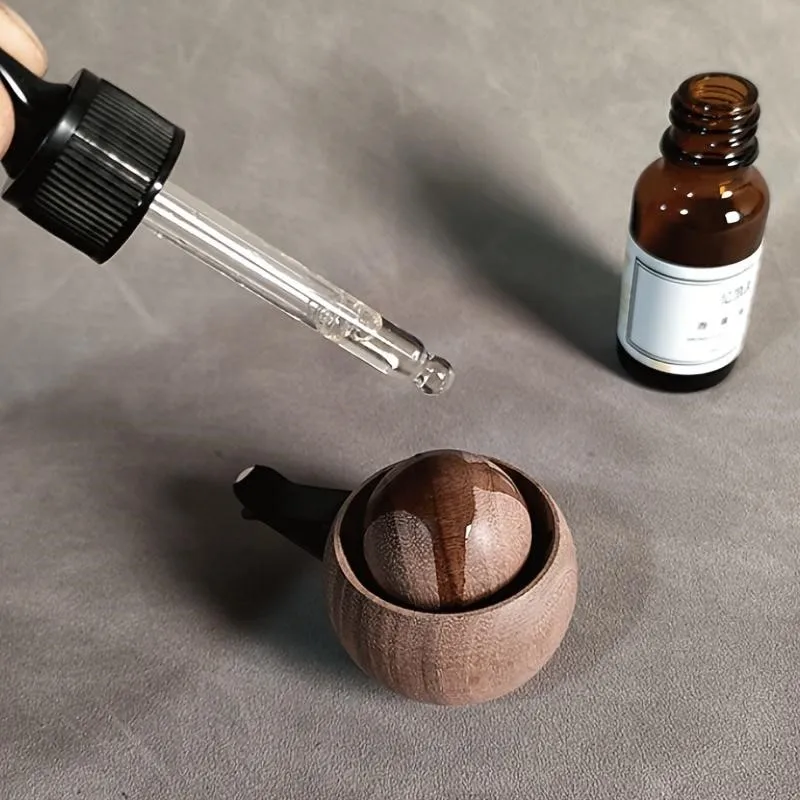 Mini-Duftöldiffusor aus Holz, natürlicher Duft-Aromadiffusor für Auto – Bild 3
