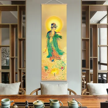 Verbinden Sie Buddha, die drei Heiligen des Westens, Amitabha, Avalokitesvara, den Bodhisattva