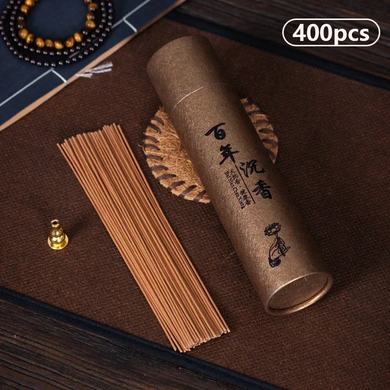 Natürliche Sandelholzstäbchen für Zuhause, Räucherstäbchen für Segenszeremonien, Gebete (400 Stück)