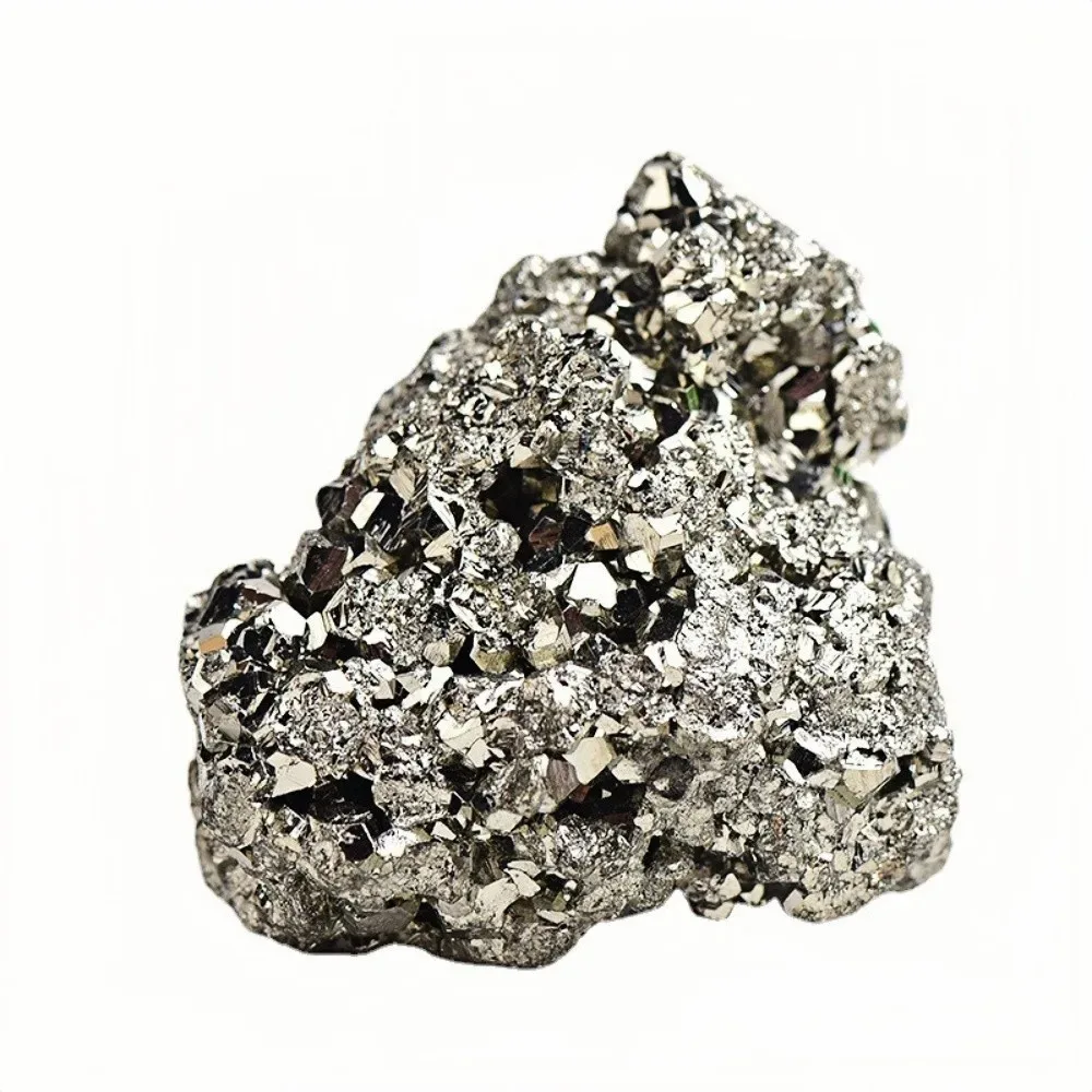 Natürlicher Pyrit, Rohstein, Kristallcluster, Felsen, Mineralenergie – Bild 5