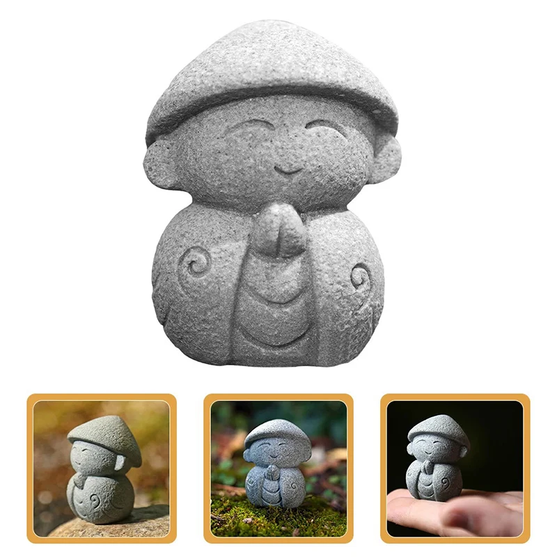 Buddha-Statuen, niedliche kleine Jizo-Buddha-Skulptur, Figuren – Bild 5