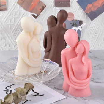 3D Umarmung Männer Frauen Duftkerze Einfache Paar Liebhaber Körper Soja Wachs Aroma Kerze Hause Hochzeit