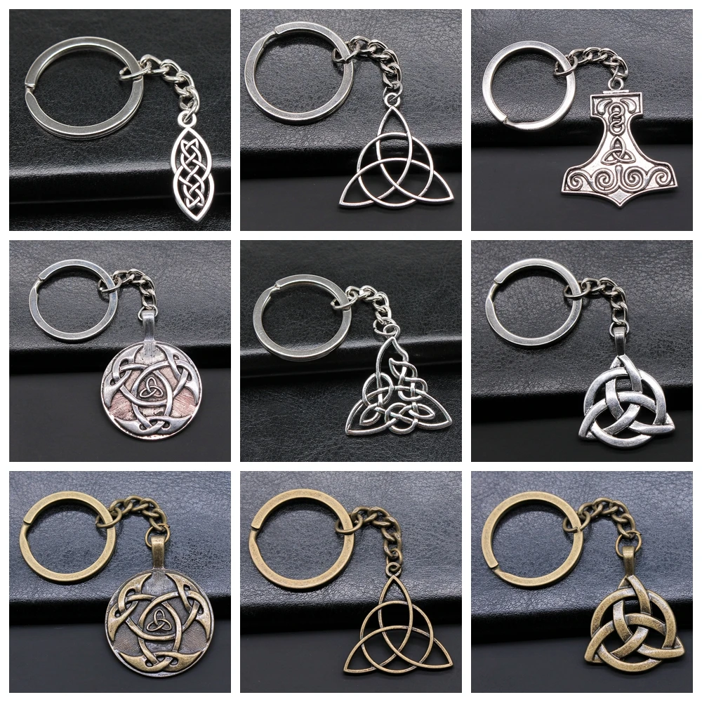 Triquetra Knot Amulett Schlüsselanhänger Metall Schlüsselanhänger – Bild 2