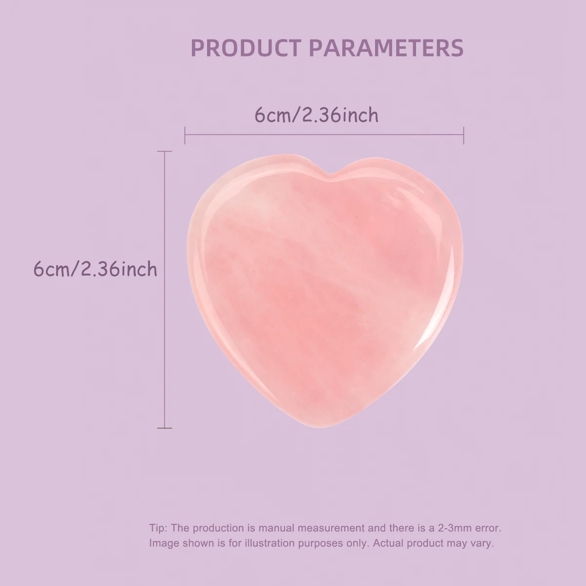 6cm Rose Quarz Guasha Board Herz Rosa Kristalle Stein Geschenke Natürlichen Quarz Liebe Kristall Wohnkultur