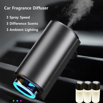 Aromaöl-Diffusor für Auto, Luft, Oulet, Duftdiffusor, 3 Düfte, Parfüm, Fahrzeug-Lufterfrischer, guter Geruch