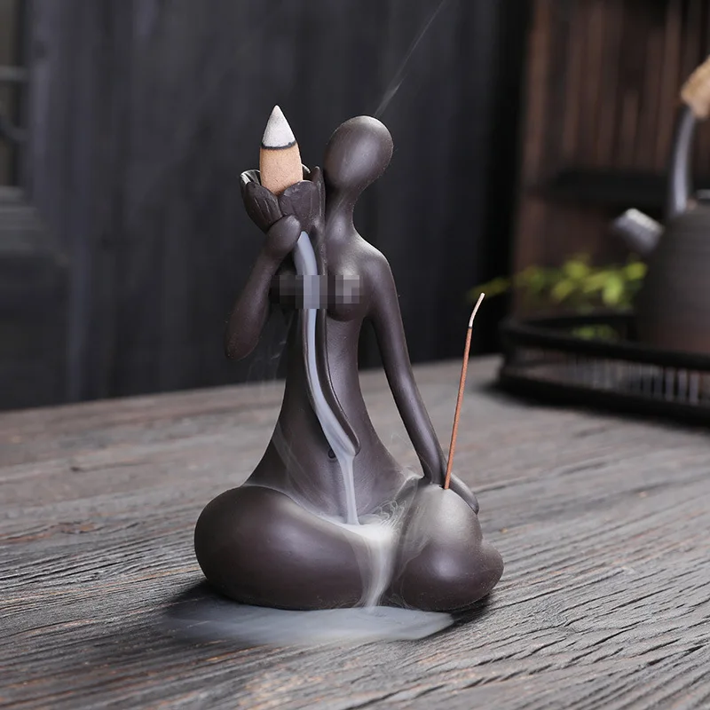 Fy Liebhaber Rückfluss Weihrauch brenner lila und Sandelholz Stick Weihrauch halter für Yoga Meditation