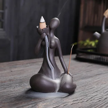 Fy Liebhaber Rückfluss Weihrauch brenner lila und Sandelholz Stick Weihrauch halter für Yoga Meditation