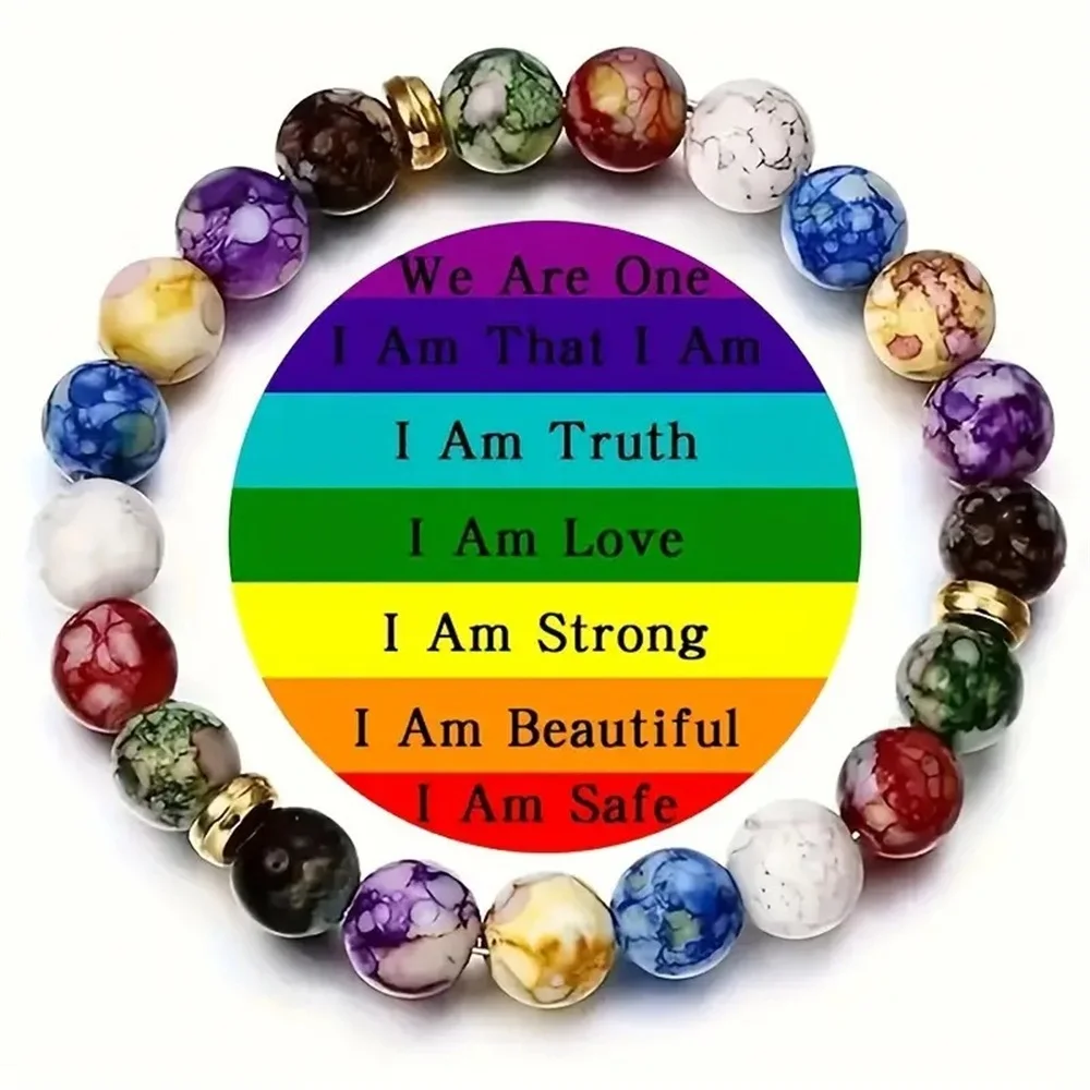 7 Chakra Naturstein Armband Kristall- für Frauen Männer – Bild 2