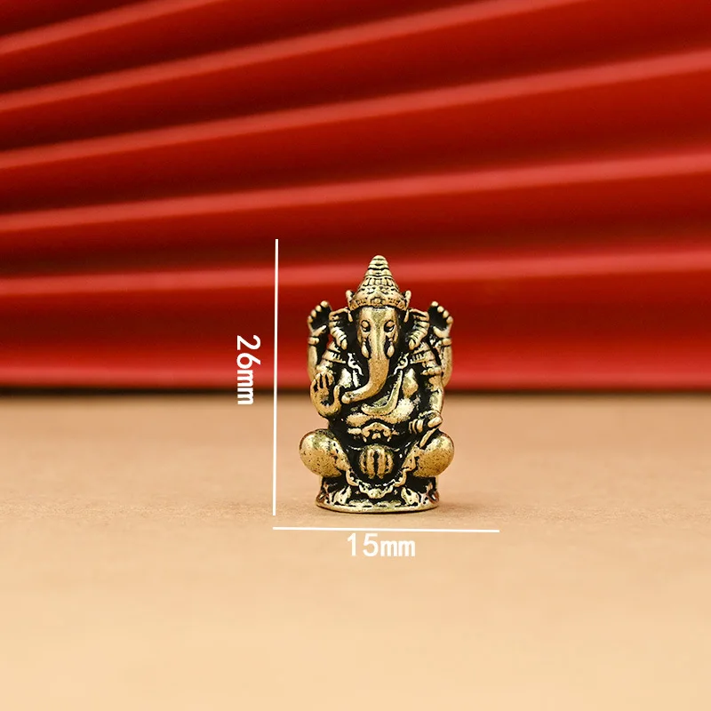 Retro-Messingstatue des Gottes Ganesha, Buddha-Ornamente, Elefanten-Hindu-Gott-Skulptur, Figuren, Dekoration