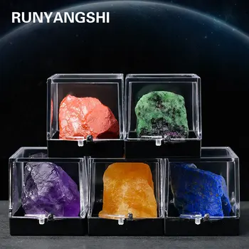 Natur kristall rau Roh stein Mineral Probe Felsen Erz Edelstein für Sammlung Home Office Dekor Geschenk