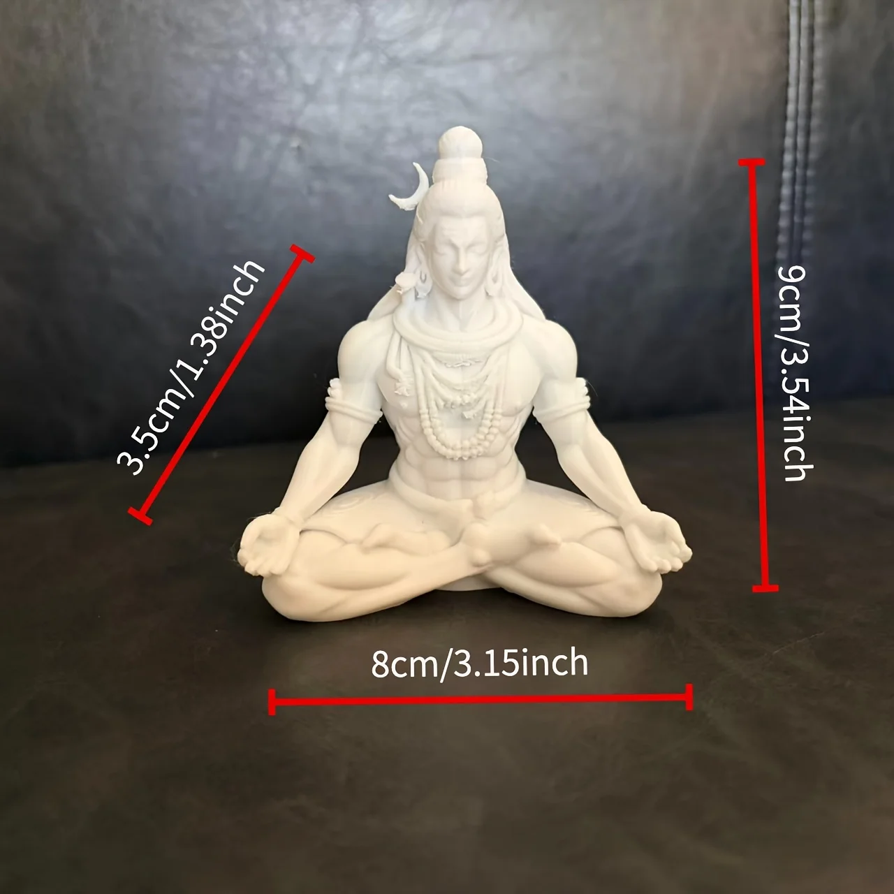 Hindu-Gott Shiva-Statue in Meditationspose, PLA-Figur, Yoga-Raum – Bild 3