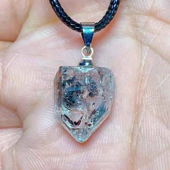 Natürlicher Kristall Herkimer Diamant Zubehör Hängestein Edelsteine Mineral Energie Reiki Heimdekorationen