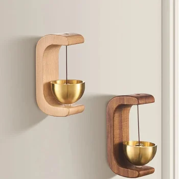 Hängende Dekorationen Holz-Windspiele Kabellose Türklingel Eingangstür-Glocke Dekorative Windglocke