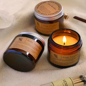 Duftkerzen, rauchfreie Sojakerze, ätherisches Öl, aromatische Kerze, luxuriöse Dekoration, Kerze