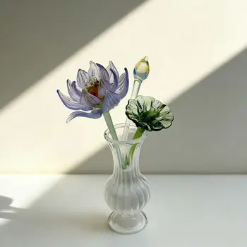 Mini-Glas-Lotusblumen-Dekoration | Glasierte Lotus-Dekoration, Schreibtisch-Ornament, Festtagsgeschenk