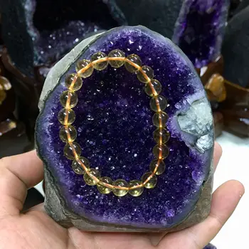 AAAA+ Natürliche Amethysthöhle, Amethyst-Cluster aus Quarzkristall, Heimbüro