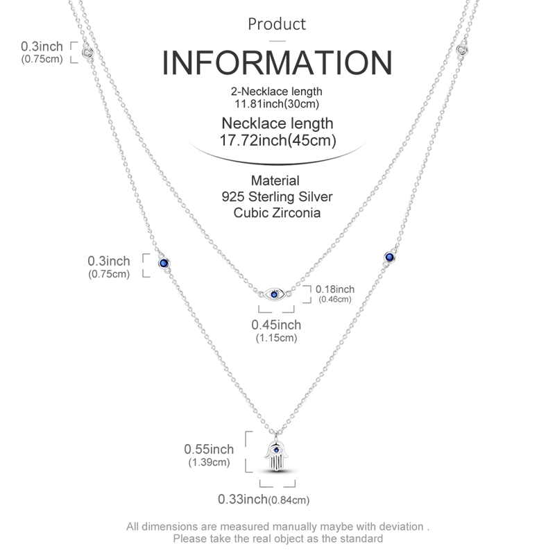 Halskette mit Anhänger aus 925er-Sterlingsilber, Hamsa-Hand der – Bild 6