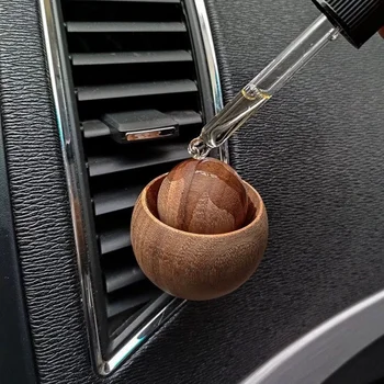 Mini-Holz-Aromadiffusor für Auto und Zuhause, Natürlicher Duft-Ätherisches-Öl-Diffusor für Schlafzimmer