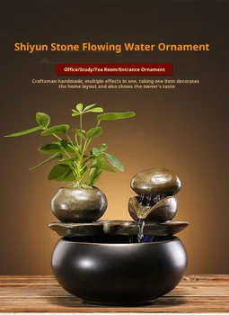 Keramik Wasser Brunnen Indoor Decor Zen Trinker Für Desktop Wasserfall Waterer Tank Landschaft Dekor Haustier