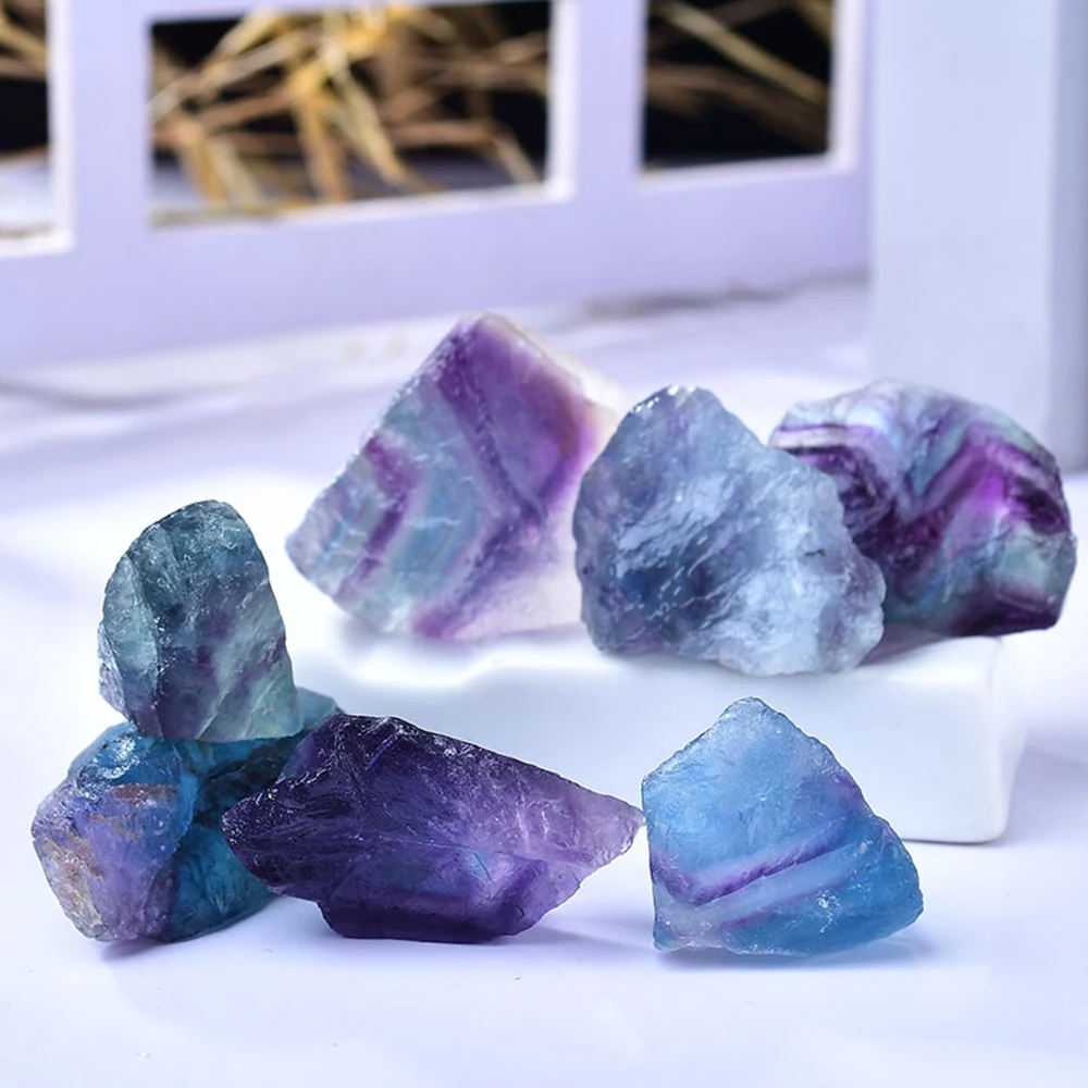 Natürliche Farbe Fluorit Roh quarz Roh stein Mineral Kristall Probe – Bild 3