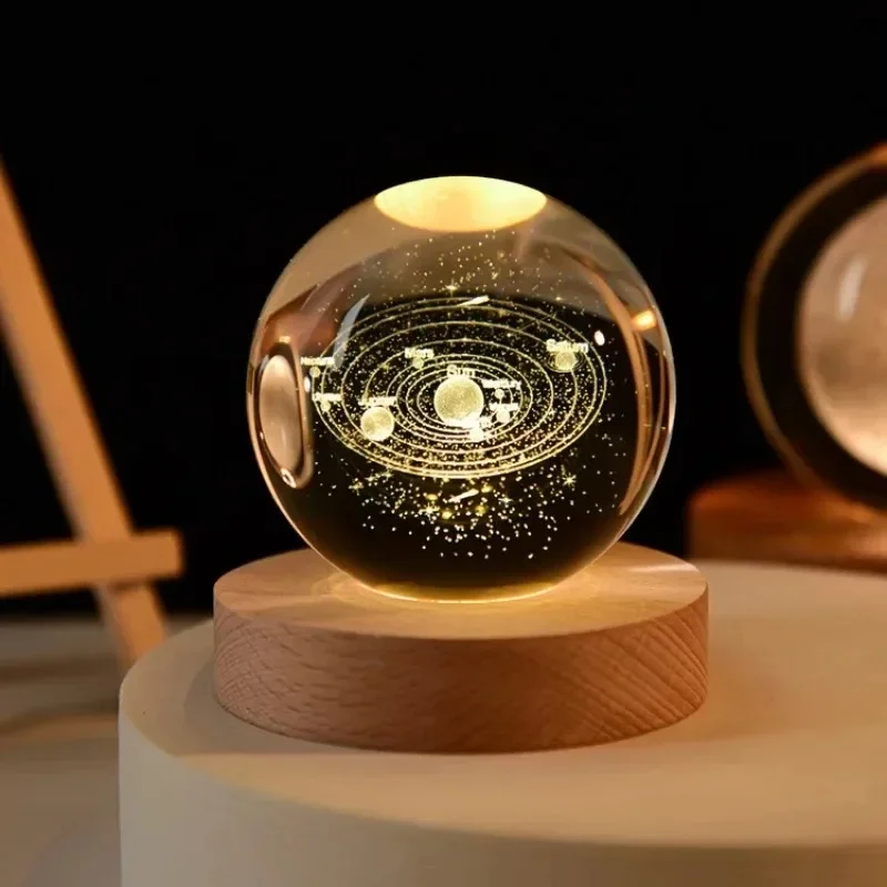 GGbingo 6cm Kristallkugel-Dekoration Astronomie Sonnensystem Planeten – Bild 3